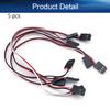 Juvielich 5Pcs 7.87inch/200mm Male to Male Lead Servo Extension Cable, 30-Cores Wire for RC Futaba JR Servo view 4