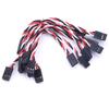 Juvielich 10Pcs 4 Inches 10cm 3-pin 60-Core Servo Extension Cable Wire Male to Male for RC JR Futaba RC Car or Airplanes view 1