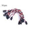 Juvielich 10Pcs 4 Inches 10cm 3-pin 60-Core Servo Extension Cable Wire Male to Male for RC JR Futaba RC Car or Airplanes view 4