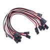 Juvielich 10Pcs 7.87inch/200mm 3-Pin Male to Male Lead Servo Extension Cable Cord Connectors, 60-Cores Wire for RC Futaba JR Servo view 1