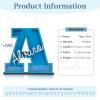 Personalized Piggy Bank with Name Custom Letters Wooden Piggy Bank Engraved Money Box Piggy Bank Gift for Kids Girl Boy, Christmas Birthday Home Decoration (Style 5-Blue) view 2