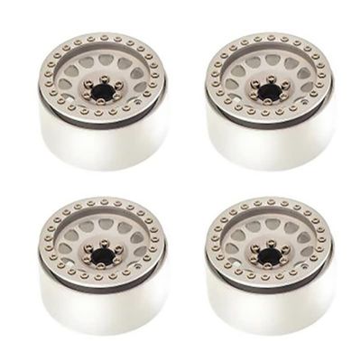 4PCS 1/10 RC Rock Crawler Aluminum 2.2 Beadlock Wheel Rims for 1/10 Axial SCX10 90046 RR10 Wraith TRAXXAS TRX4 TRX6 (Color : Option 2)