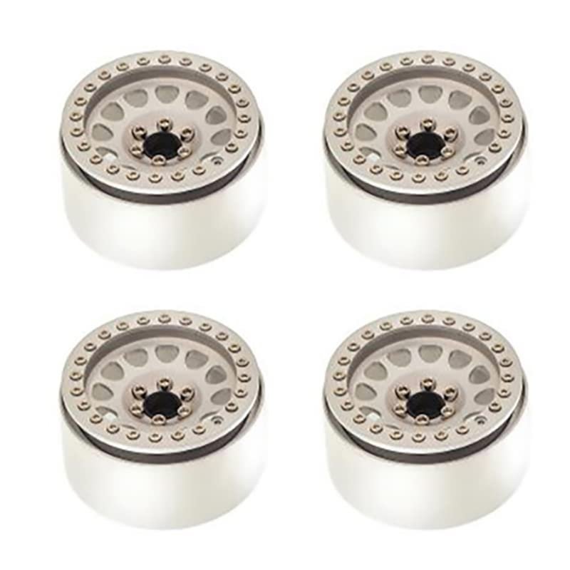 4PCS 1/10 RC Rock Crawler Aluminum 2.2 Beadlock Wheel Rims for 1/10 Axial SCX10 90046 RR10 Wraith TRAXXAS TRX4 TRX6 (Color : Option 2)