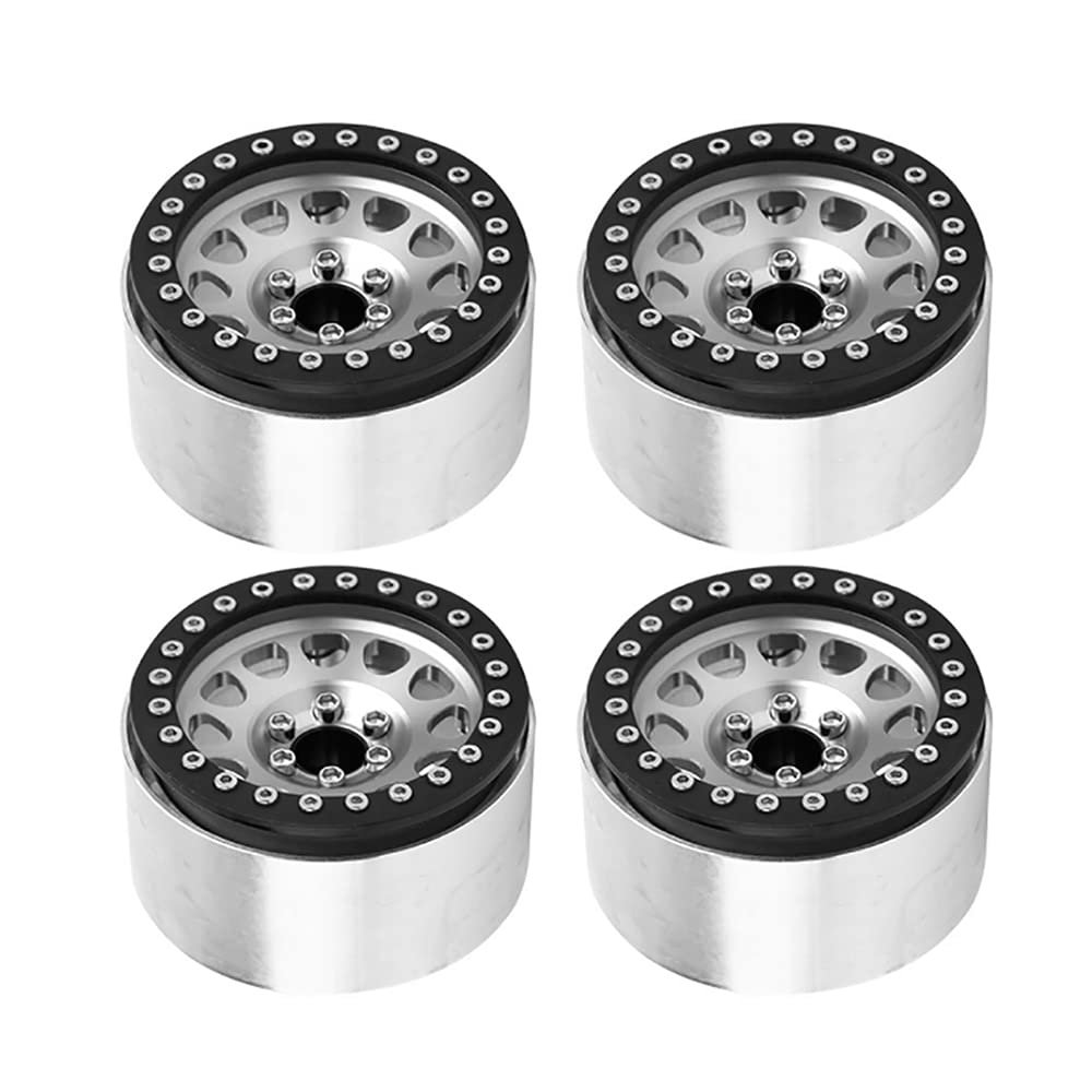 BAIJAC 4PCS 1/10 RC Rock Crawler Aluminum 2.2 Beadlock Wheel Rims for 1/10 Axial SCX10 90046 RR10 Wraith TRAXXAS TRX4 TRX6 ( Color : Option 3 )