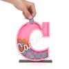 Personalized Piggy Bank with Name Custom Letters Wooden Piggy Bank Engraved Money Box Piggy Bank Gift for Kids Girl Boy, Christmas Birthday Home Decoration (Style 3-Peach) view 1