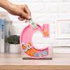 Personalized Piggy Bank with Name Custom Letters Wooden Piggy Bank Engraved Money Box Piggy Bank Gift for Kids Girl Boy, Christmas Birthday Home Decoration (Style 3-Peach) view 4