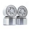 4PCS 1/10 RC Rock Crawler Aluminum 2.2 Beadlock Wheel Rims for Axial SCX10 RR10 Wraith G63 G500 Traxxas TRX4 TRX-6 (Color : Silver) view 1