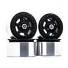 4PCS 1/10 RC Rock Crawler Aluminum 2.2 Beadlock Wheel Rims for Axial SCX10 RR10 Wraith G63 G500 Traxxas TRX4 TRX-6 (Color : Silver) view 2