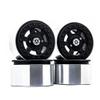 4PCS 1/10 RC Rock Crawler Aluminum 2.2 Beadlock Wheel Rims for Axial SCX10 RR10 Wraith G63 G500 Traxxas TRX4 TRX-6 ( Color : Black ) view 1