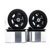 4PCS 1/10 RC Rock Crawler Aluminum 2.2 Beadlock Wheel Rims for Axial SCX10 RR10 Wraith G63 G500 Traxxas TRX4 TRX-6 ( Color : Black ) view 2