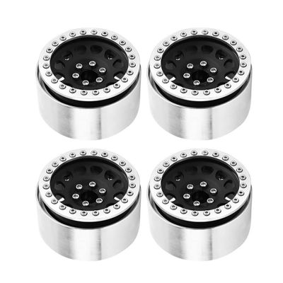 BAIJAC 4PCS 1/10 RC Rock Crawler Aluminum 2.2 Beadlock Wheel Rims for 1/10 Axial SCX10 90046 RR10 Wraith TRAXXAS TRX4 TRX6 ( Color : Option 4 )