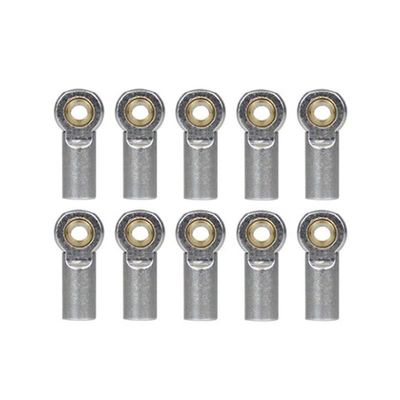 10Pcs/lot Metal M3 Aluminum Link Tie Rod End Ball Joint for 1/10 RC Car Crawler AXIAL SCX10 TRX4 D90 D110 Tamiya Racing ( Color : Silver )