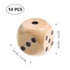 10 Pcs Wooden Dice Wooden D6 Six Sided Dice Game Set Standard Game Math Mini Dices Table Props for Classroom Teaching Board view 4