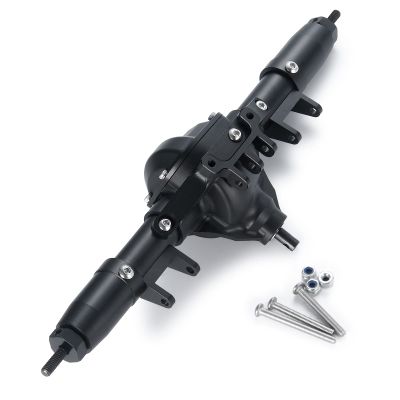 MOHERO RC Axle Metal Rear Portal Axle for 1:10 RC Crawler Car Axial SCX10 Upgrade Parts(Black)