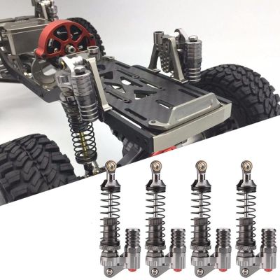 RC Shock Absorber, 4pcs Aluminum Shock Absorber CNC Machining Springs Shocks Set Damper with Screws Crawler Shocks for Axial / SCX10 / D90 / -4 RC Crawler Car