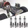 RC Shock Absorber, 4pcs Aluminum Shock Absorber CNC Machining Springs Shocks Set Damper with Screws Crawler Shocks for Axial / SCX10 / D90 / -4 RC Crawler Car view 1