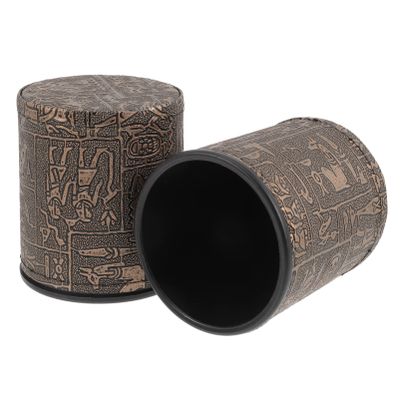 2pcs Leather Dice Cups Smooth Texture for Table Games Decorative Dice Holders for Family Gatherings and Parties and Comfortable Game Accessories