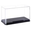 OLYCRAFT Clear Plastic Display Case 7x3.5x4 Inch Display Stand Box Self-Assembl Display Case with Black Base Dust Proof Protection Showcase for Collection Bricks Blocks Models view 1