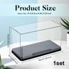 OLYCRAFT Clear Plastic Display Case 7x3.5x4 Inch Display Stand Box Self-Assembl Display Case with Black Base Dust Proof Protection Showcase for Collection Bricks Blocks Models view 2