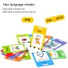 Lapare Spanish and English Bilingual Audible Flash Cards Toy with Music, Learn Spanish and English for Kids, Nias, Nios, Bebes view 2