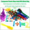 Dacefloy Magnetic Wands and Bingo Chips Set Magnet Wand 100 Multicolour Metal Ringed Discs Science STEM Kit Learning Accessories Family Game Night Tokens view 3