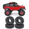 WEFEINO 4Pcs 1.0" Crawler Tires Soft Rubber Wheels Tires 62mm for 1/24 Axial SCX24 Deadbolt Bronco RC Crawler Car (c) view 1