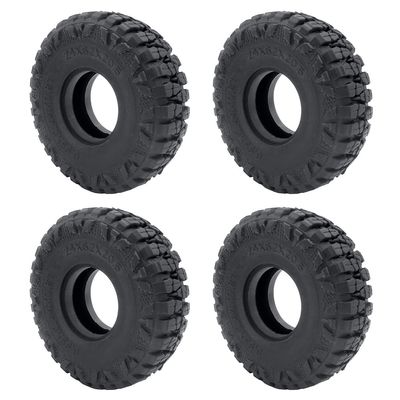 WEFEINO 4Pcs 1.0" Crawler Tires Soft Rubber Tires 62mm for 1/24 Axial SCX24 Deadbolt Bronco RC Crawler Car (b)