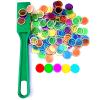 Dacefloy Magnetic Wands and Bingo Chips Set Magnet Wand 100 Multicolour Metal Ringed Discs Science STEM Kit Learning Accessories Family Game Night Tokens view 1