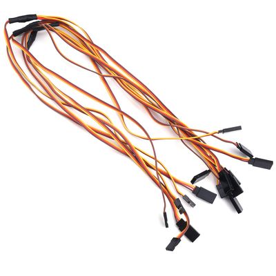 Juvielich 5Pcs 23.62inch/600mm Y Servo Extension Cable Remote Control Racing Part 1 Male to 2 Female Lead Cord for Various Models of Electronic Products