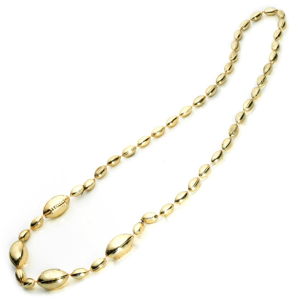 Anderson's Gold Football Beads, 38 Inches, Set of 6, Fan Gear, Birthdays, Homecoming, Game Days, Sports Fan Gear,School Spirit, Football Cheerleader Accessories
