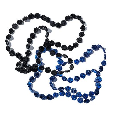 Anderson's Black and Blue Paw Beads, 38 Inches, Set of 24, Fan Gear, Birthdays, Homecoming, Game Days, Sports Cheerleader Accessories, School Spirit, Football