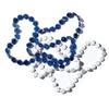 Anderson's Blue and White Paw Beads, 38 Inches, Set of 24, Fan Gear, Birthdays, Homecoming, Game Days, Sports Fan Gear,School Spirit, Football Cheerleader Accessories view 1