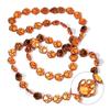 Anderson's Black and Orange Paw Beads, 38 Inches, Set of 24, Fan Gear, Birthdays, Homecoming, Game Days, Sports Fan Gear,School Spirit, Football Cheerleader Accessories view 2