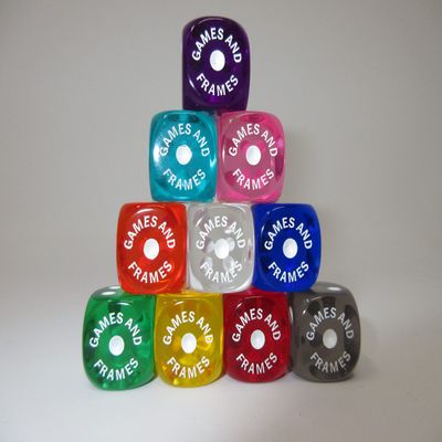 Personalized Yahtzee, Bar Dice, Liar & Balut Dice; 5 Engraved Dice w/Free Storage Pouch (Clear)
