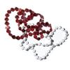 Anderson's Red and White Paw Beads, 38 Inches, Set of 24, Fan Gear, Birthdays, Homecoming, Game Days, Sports Fan Gear,School Spirit, Football Cheerleader Accessories view 1