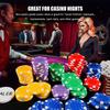 100Pcs Professional Poker Chip with Storage Box, 5 Colors Casino Poker Chips Set, 11.5 Gram Clay Composite Casino Poker Chips for Casino Card Games Texas Holdem Blackjack Gambling (With clear box) view 2