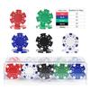 100Pcs Professional Poker Chip with Storage Box, 5 Colors Casino Poker Chips Set, 11.5 Gram Clay Composite Casino Poker Chips for Casino Card Games Texas Holdem Blackjack Gambling (With clear box) view 3