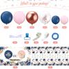 107 Pieces Gender Reveal Party Decorations Navy and Blush He or She Party Supplies Include Backdrop Banner Tablecloth and Balloons for Boy Girl Gender Reveal Baby Shower Party Decor view 2