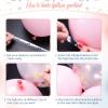 107 Pieces Gender Reveal Party Decorations Navy and Blush He or She Party Supplies Include Backdrop Banner Tablecloth and Balloons for Boy Girl Gender Reveal Baby Shower Party Decor view 3