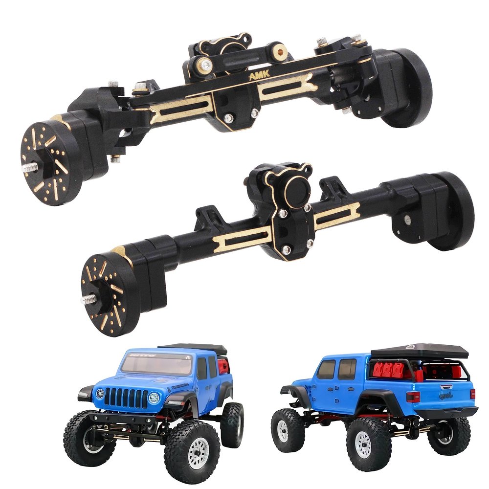 Heavy Brass Portal Axle for 1/24 RC Crawler Axial SCX24 90081 C10 Jeep Gladiator Ford Bronco Front and Rear Portal Axle Upgrade Parts