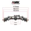 Heavy Brass Front Rear Axle for 1/24 RC Crawler A xial SCX24 90081 C10 Jeep Gladiator Ford Bronco Front and Rear Portal Axle Upgrade Parts view 3