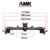Heavy Brass Front Rear Axle for 1/24 RC Crawler A xial SCX24 90081 C10 Jeep Gladiator Ford Bronco Front and Rear Portal Axle Upgrade Parts view 4