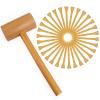 Waenerec Wooden Mallet Hammering & Pounding Toys Set Simulation Wooden Mallet Toddler Fake Hammer Portable Montessori Toy Hammer and Nails for Kids view 1
