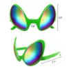 Alien Glasses and Martian Antenna Headband Rainbow Color Lens Alien Sunglasses Boppers Antenna Headband Set view 2