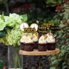 20pcs New Year's Cake Inserts Glitter New Year Cupcake Picks Sandwitch Stick Cake Pick Topper Glitter Cupcake Topper Salad Toppings New Year Party Cupcake Decors Props view 4