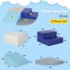Dkelincs Climbing Blocks for Toddlers 1-3, 4-Piece Crawl and Climb Soft Foam Baby Climbing Blocks, Babies Activity Play Structures Toddler Climbing Toys Indoor, Blue view 2