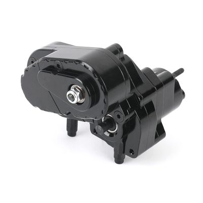 RZXYLRC Complete Aluminum Alloy Transmission Case Gearbox for 1/10 RC Crawler Car Axial Capra 1.9 UTB Upgrades (Black)