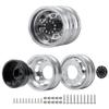 Rear Wheel Rim Aluminum Alloy 10 Spokes Wheel Hub for 1/14 Tamiya RC Trailer Tractor Truck Car Wheel Tires Upgrade Parts (Color : 4PCS) view 2