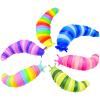 Kabvy Sensory Slug Fidget Toys 6 Pack - Sensory Toys for Autism, ADHD, Anxiety and Stress Relief, Valentines Day Gift for Kids Toddlers Girls and Boys view 1