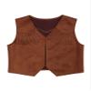 ACSUSS Western Cowboy Kids Costume for Kids Boys Girls Open Front Vest Fringe Party Role Play Dress Up Brown 12 Years view 3